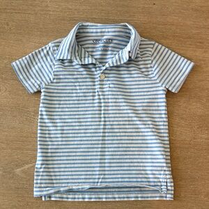 Crewcuts Light Blue & White Striped Short-Sleeve Polo